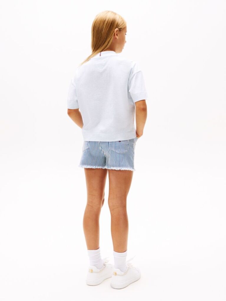 Blue Varsity Logo Mélange T-Shirt  Girls