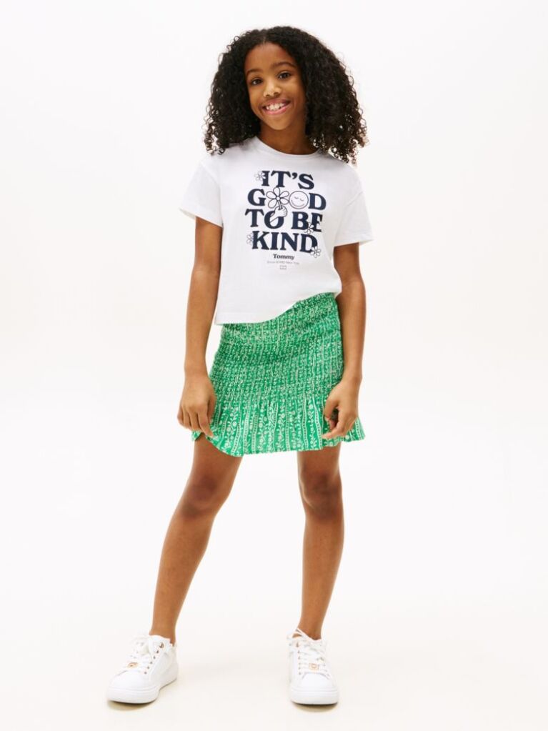 White Graphic Print Relaxed T-Shirt  Girls