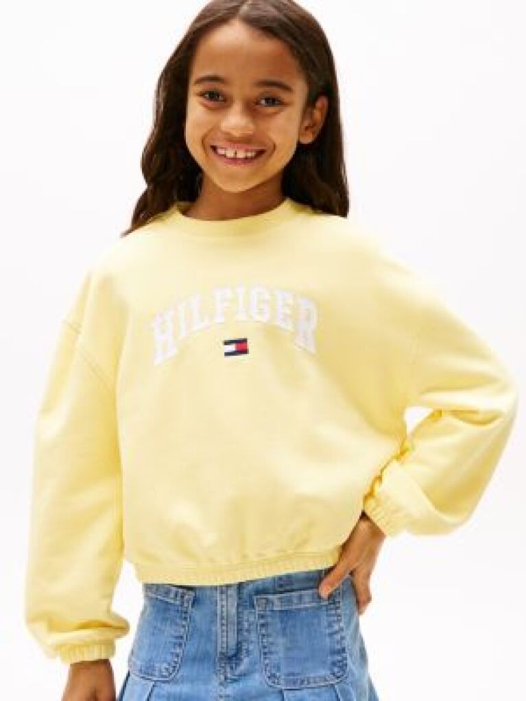 Yellow Varsity Relaxed Sweatshirt  Girls