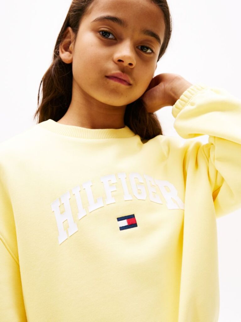 Yellow Varsity Relaxed Sweatshirt  Girls