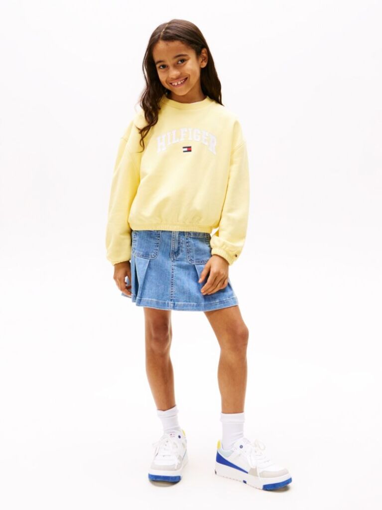 Yellow Varsity Relaxed Sweatshirt  Girls
