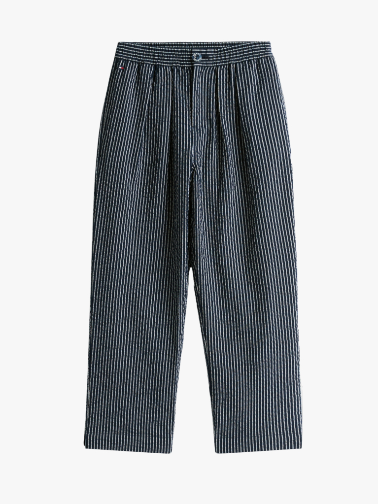 Multi Seersucker Stripe Relaxed Trousers  Girls