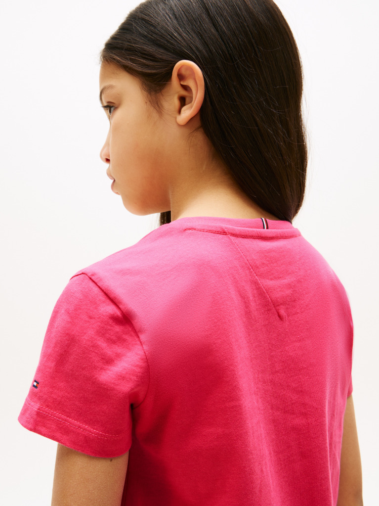 Pink Tonal Flag T-Shirt Short Sleeve  Girls