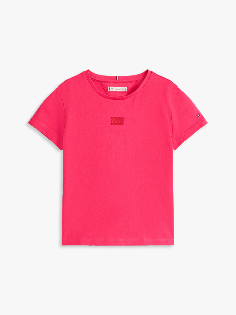 Pink Tonal Flag T-Shirt Short Sleeve  Girls