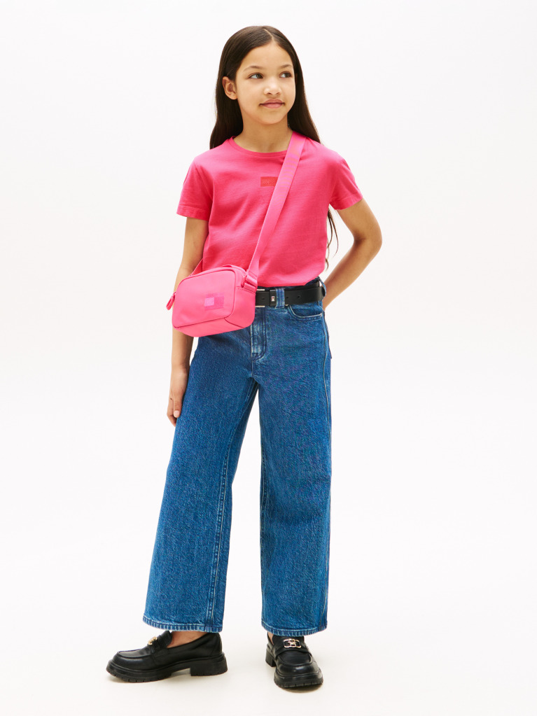 Pink Tonal Flag T-Shirt Short Sleeve  Girls
