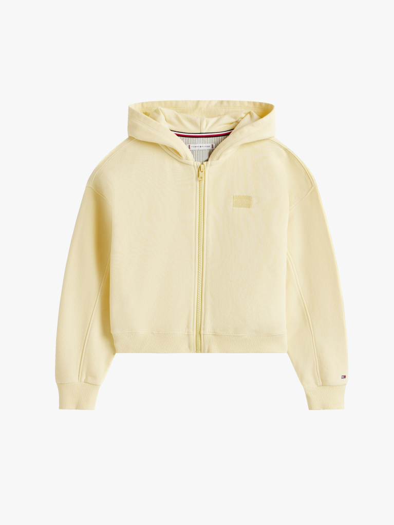 Yellow Relaxed Zip-Thru Hoody  Girls