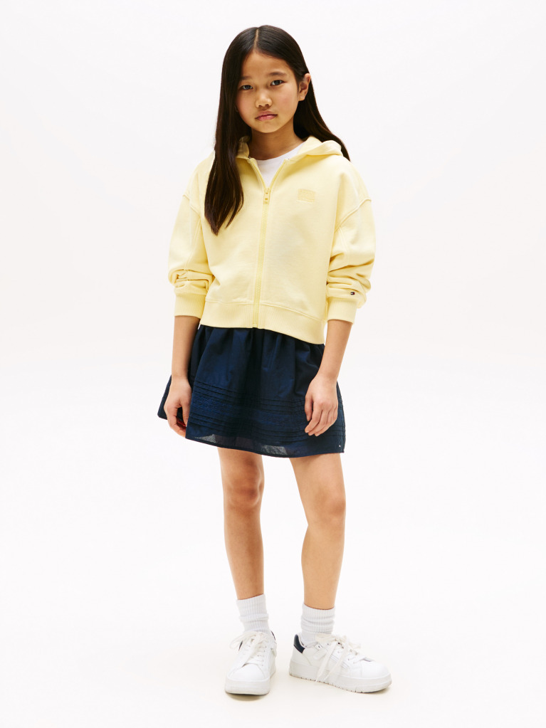 Yellow Relaxed Zip-Thru Hoody  Girls