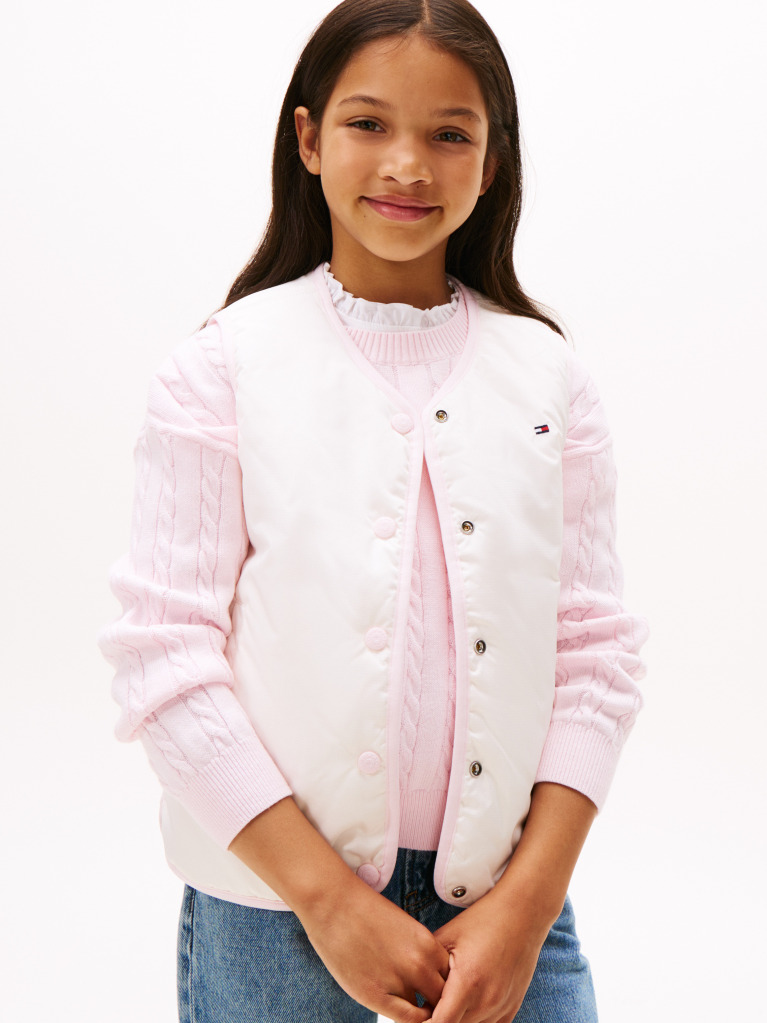 Multi Reversible Quilted Vest  Girls