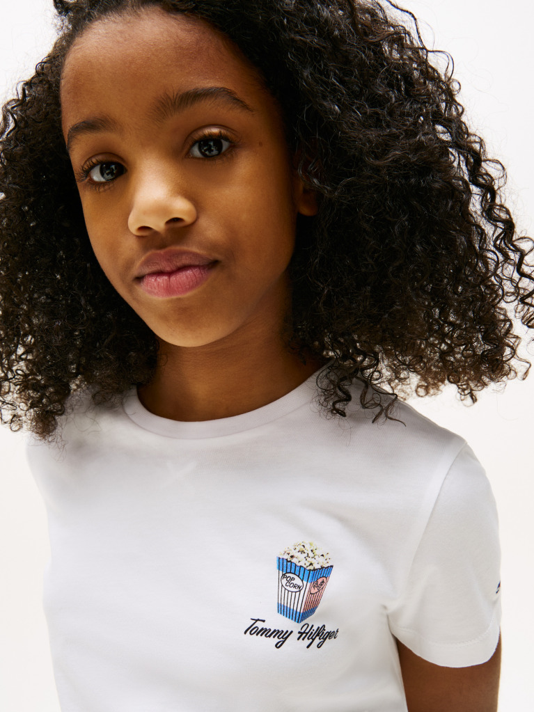 White Back Graphic T-Shirt  Girls