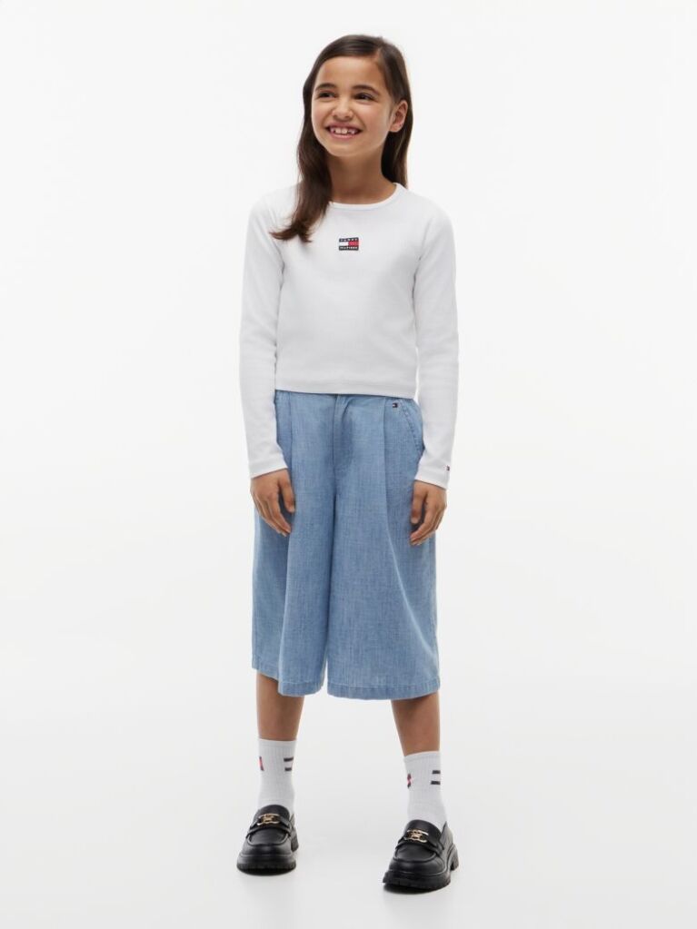 White Mabel Floral Wide Leg Printed Jeans   Girls