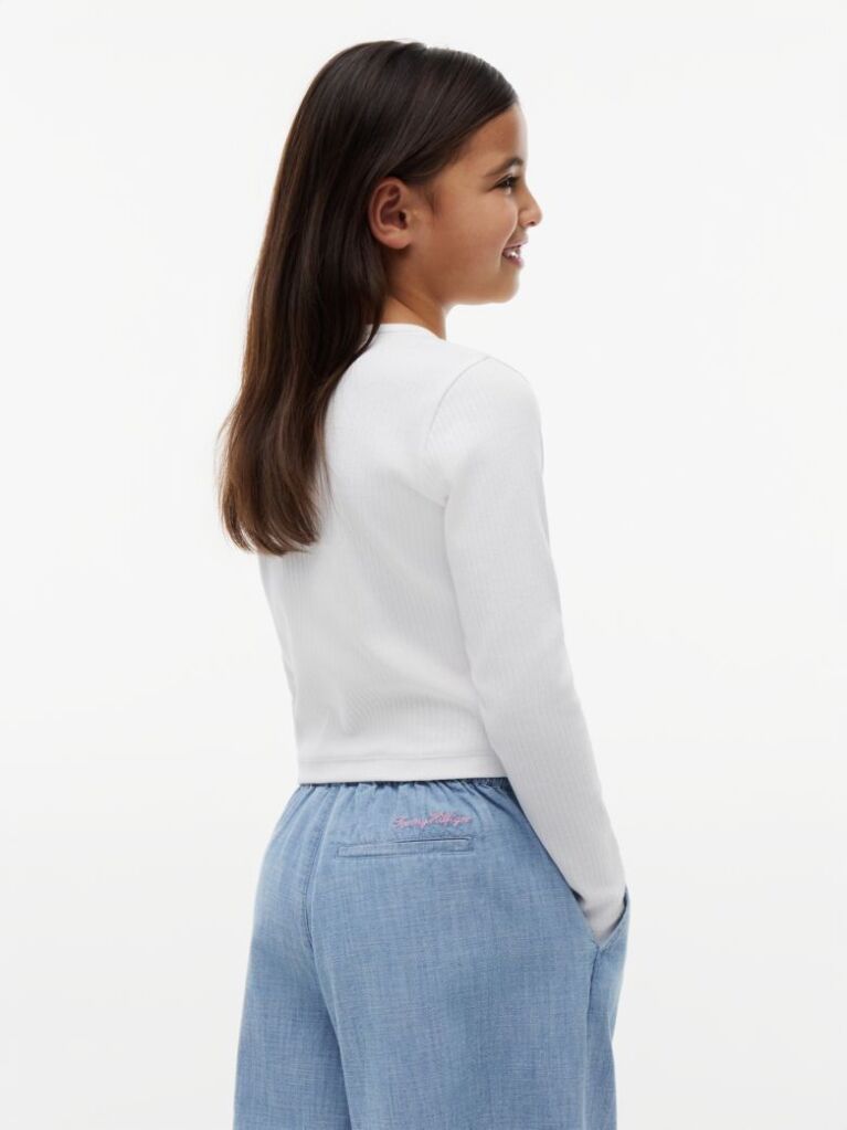 White Mabel Floral Wide Leg Printed Jeans   Girls