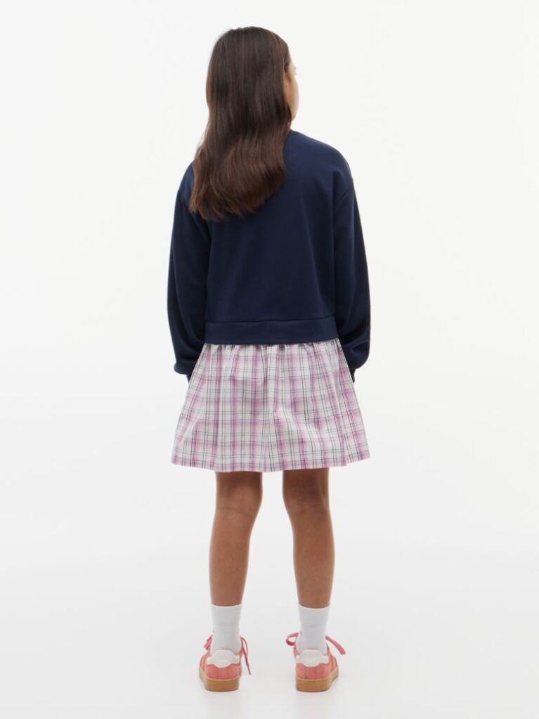 Multi Essential Crest Sweatshirt Dress  Girls