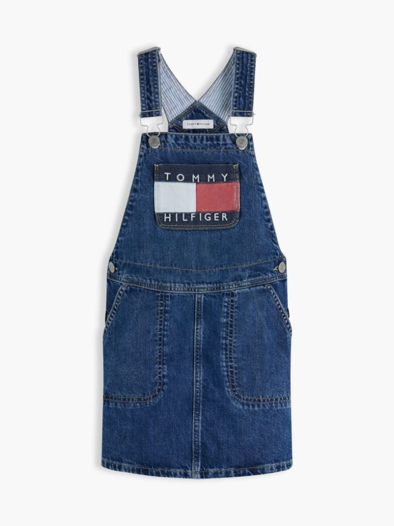 Denim Heritage Logo Pocket Denim Dungaree Dress  Girls