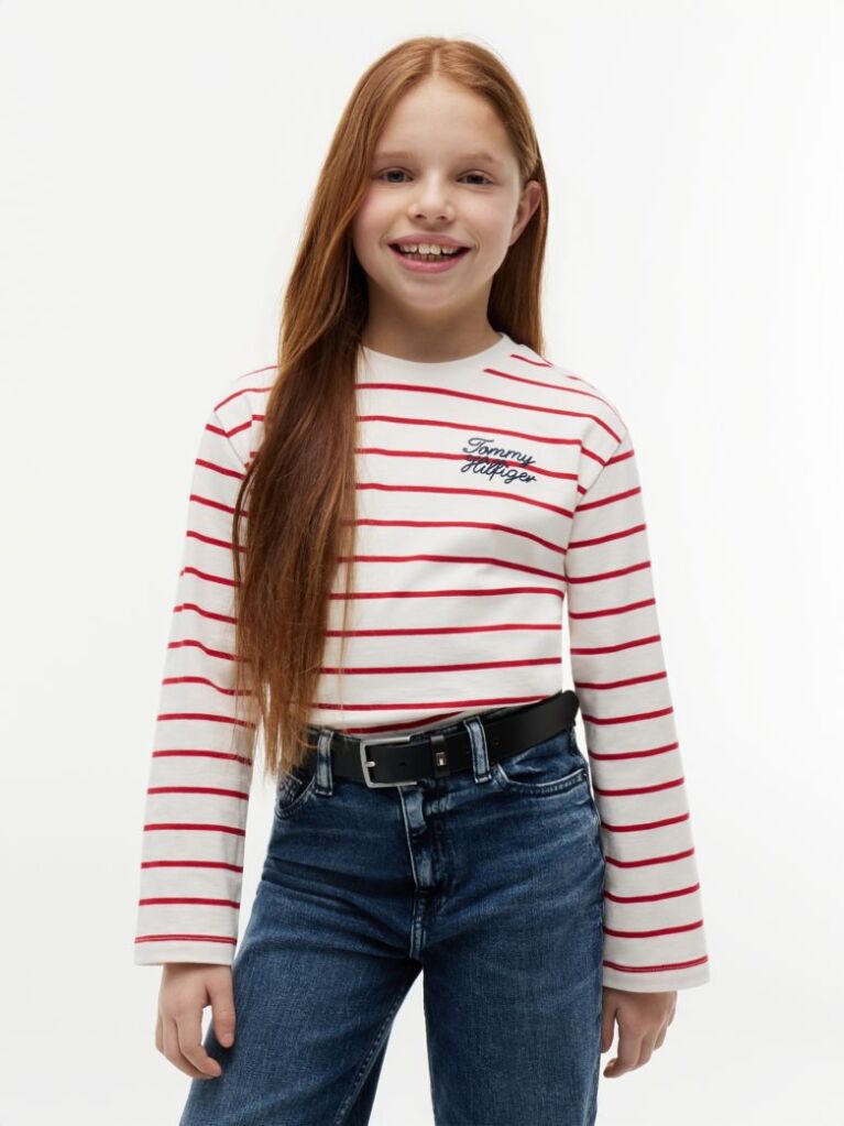 Multi Rope Logo Relaxed Long Sleeve T-Shirt  Girls