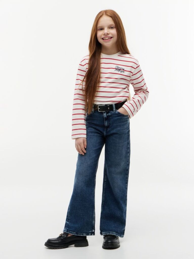 Multi Rope Logo Relaxed Long Sleeve T-Shirt  Girls