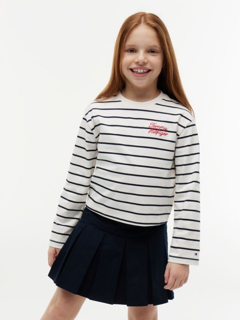Multi Rope Logo Relaxed Long Sleeve T-Shirt  Girls