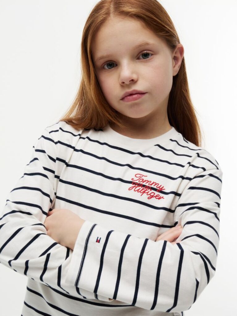 Multi Rope Logo Relaxed Long Sleeve T-Shirt  Girls