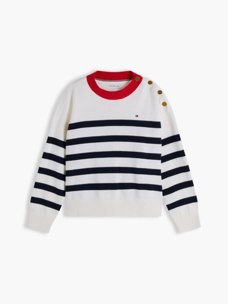 Multi Gold-Tone Button Relaxed Jumper  Girls