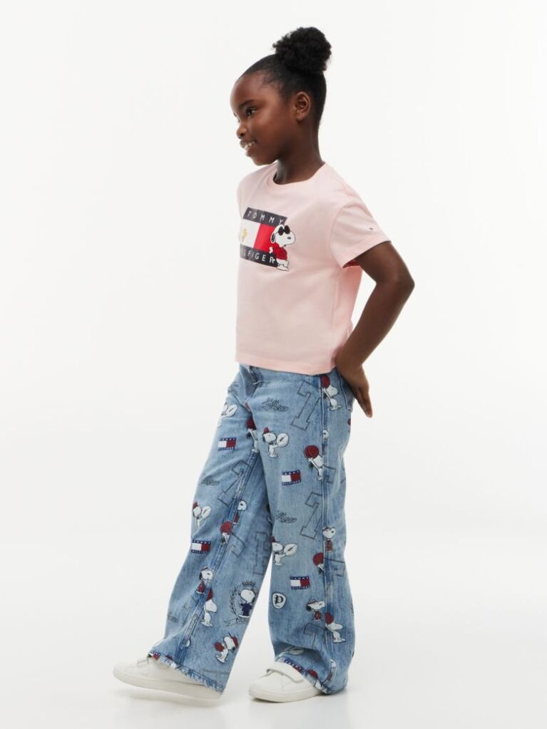 Pink Peanuts® Flag Graphic Relaxed T-Shirt  Girls