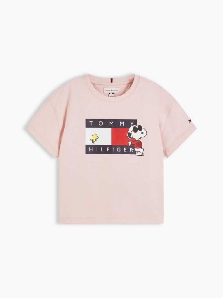 Pink Peanuts® Flag Graphic Relaxed T-Shirt  Girls