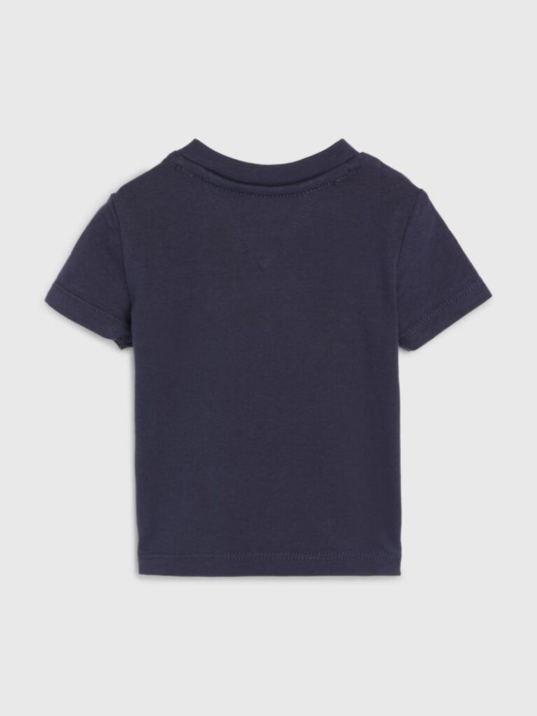 Blue Flag Embroidery Logo T-Shirt  Newborn
