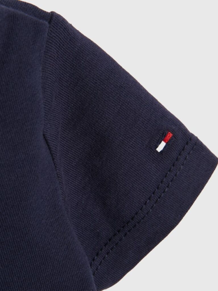 Blue Flag Embroidery Logo T-Shirt  Newborn