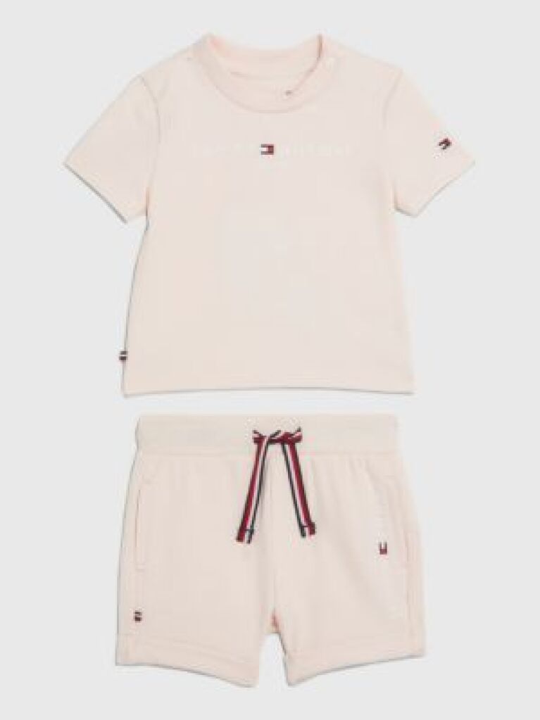 Pink Essential T-Shirt And Shorts Set  Newborn