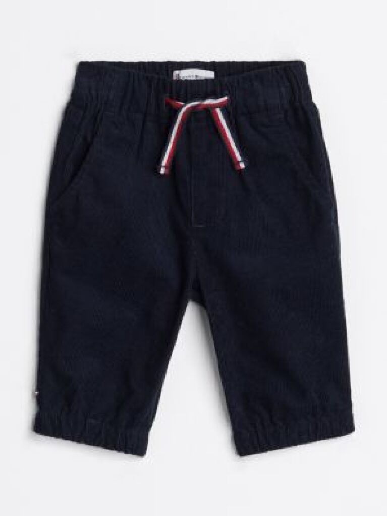 Blue Corduroy Drawstring Cargo Trousers  Newborn