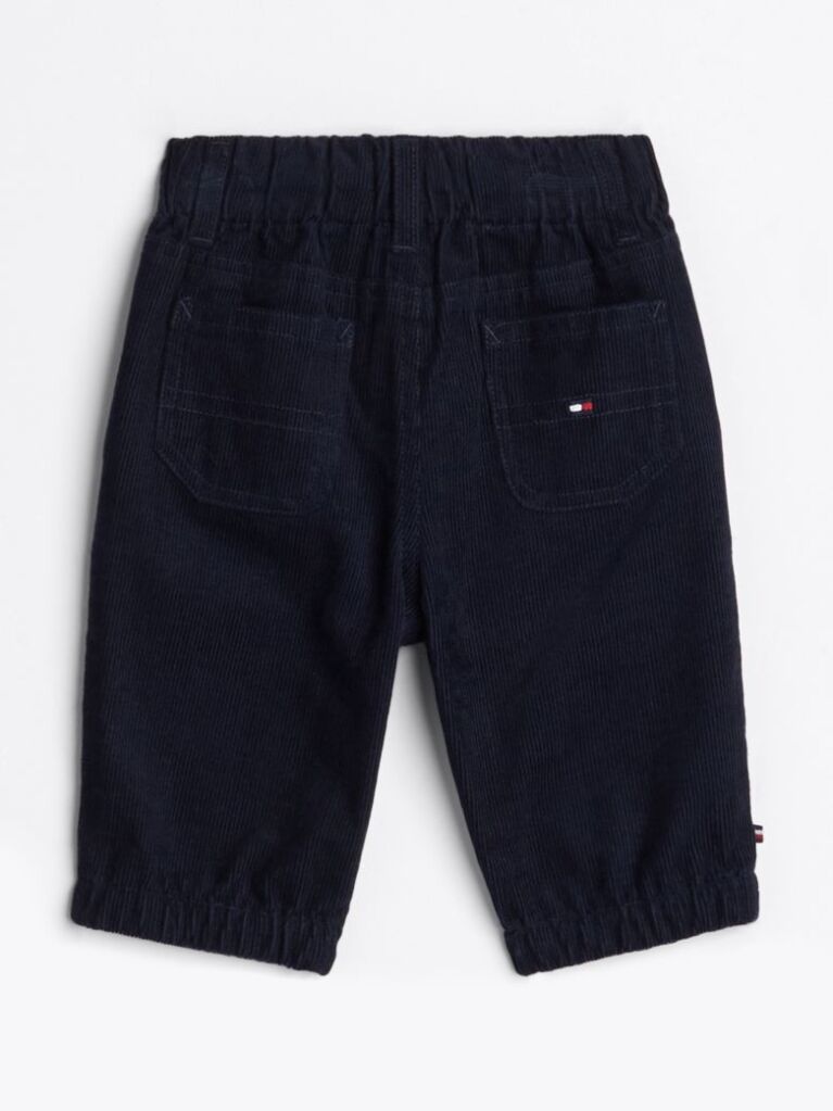 Blue Corduroy Drawstring Cargo Trousers  Newborn
