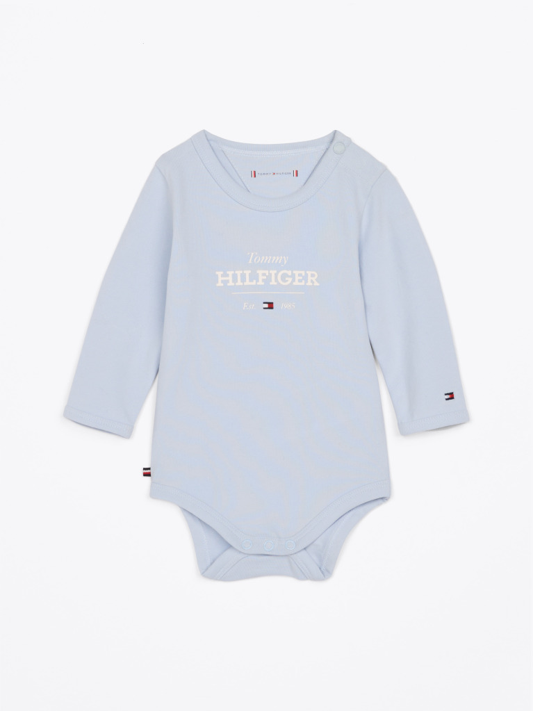 Blue Hilfiger Monotype Long Sleeve Bodysuit  Newborn