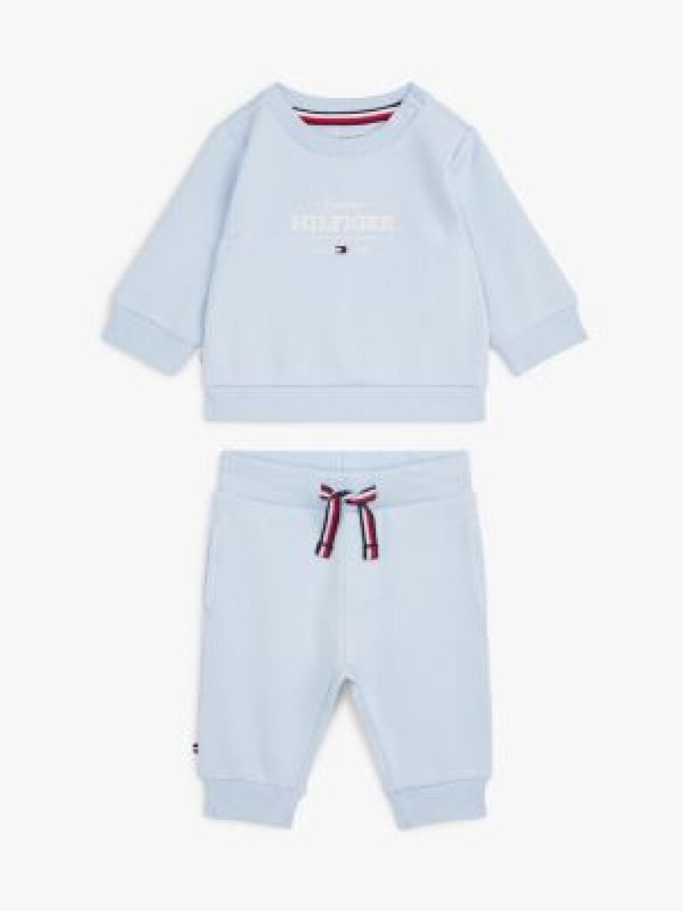 Blue Hilfiger Monotype Sweatshirt And Joggers Set  Newborn