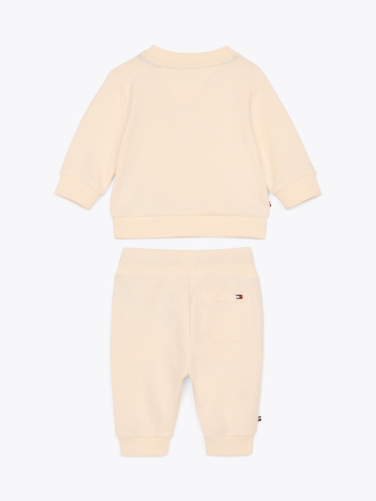 Pink Hilfiger Monotype Sweatshirt And Joggers Set  Newborn