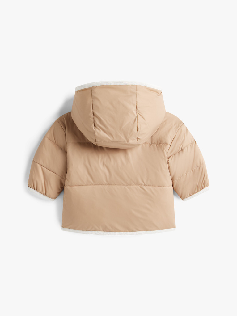 Beige Reversible Teddy Fleece Jacket  Newborn