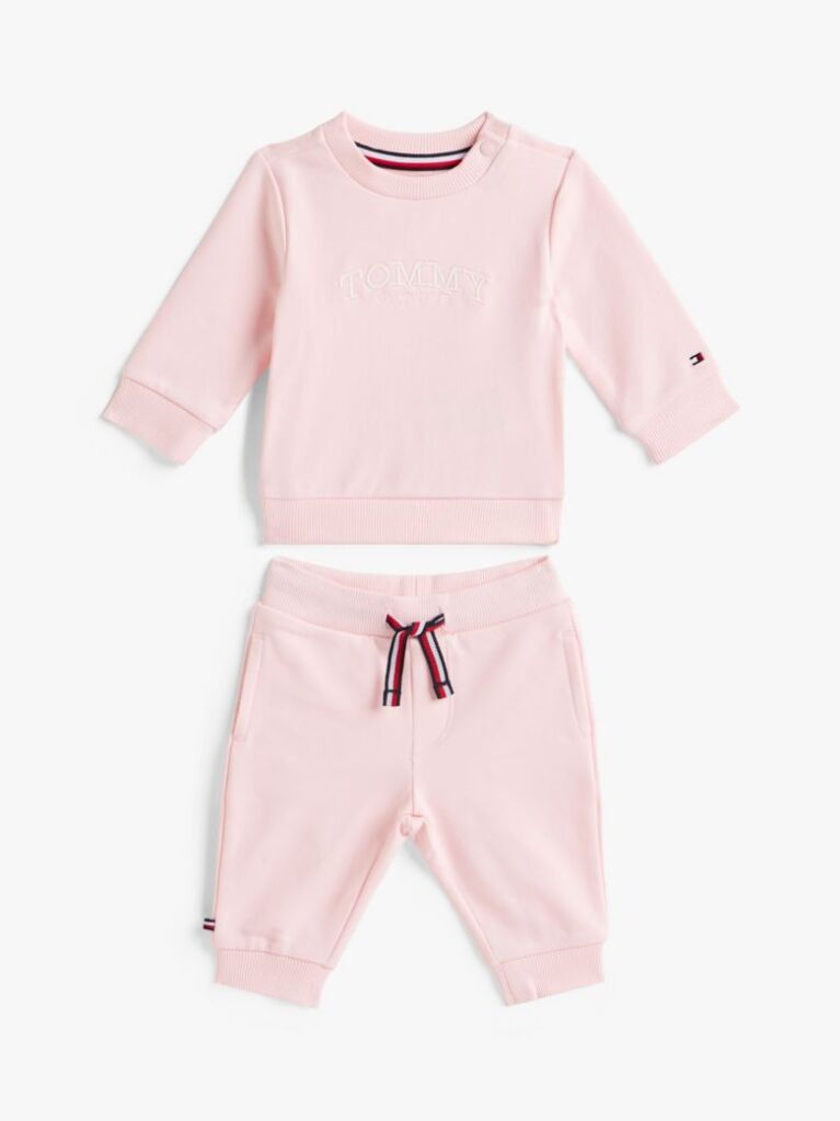 Pink Logo Sweatshirt And Joggers Set  Newborn
