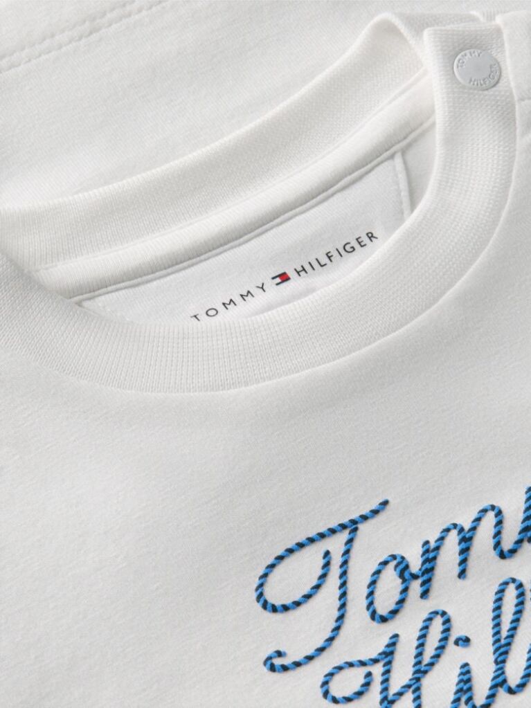 White Rope Logo Jersey Long Sleeve T-Shirt  Newborn