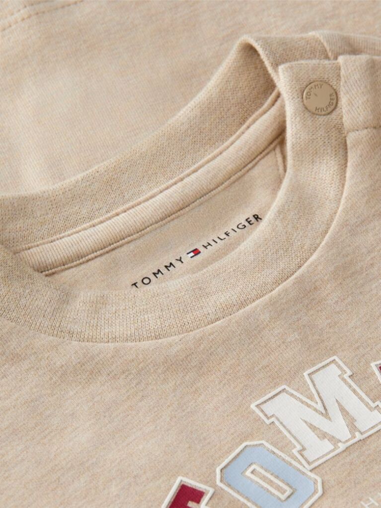 Beige Logo Long Sleeve T-Shirt  Newborn