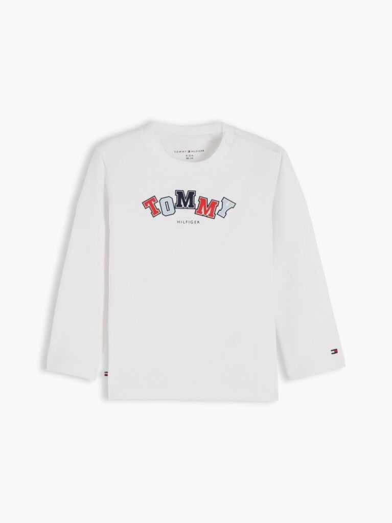 White Logo Long Sleeve T-Shirt  Newborn