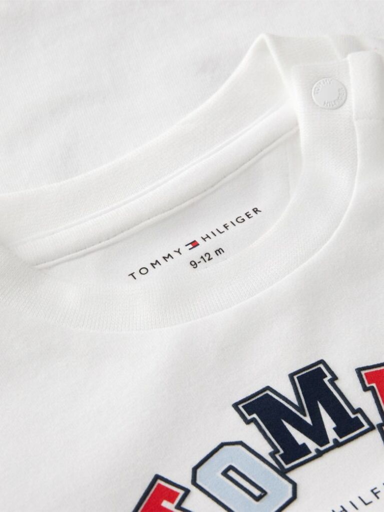 White Logo Long Sleeve T-Shirt  Newborn