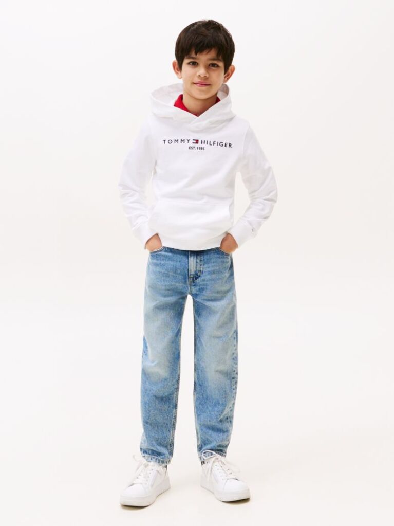 White Essential Logo Hoody  Kids Unisex