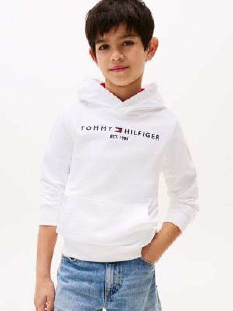 White Essential Logo Hoody  Kids Unisex