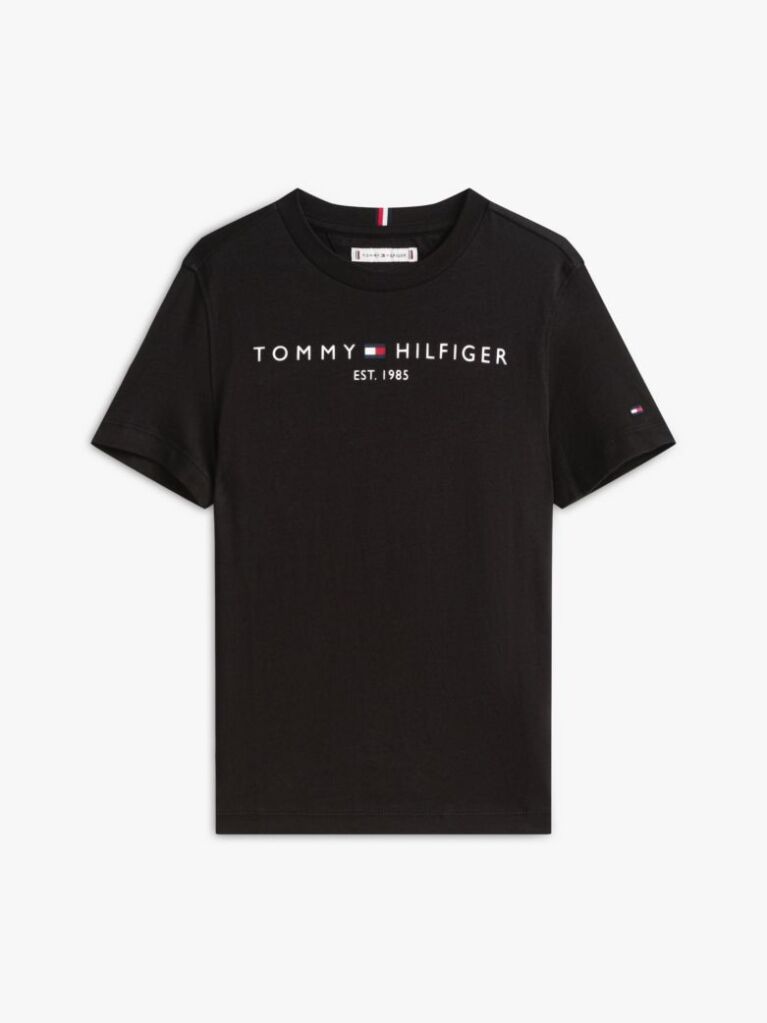 Black Essential Organic Cotton Logo T-Shirt  Kids Unisex