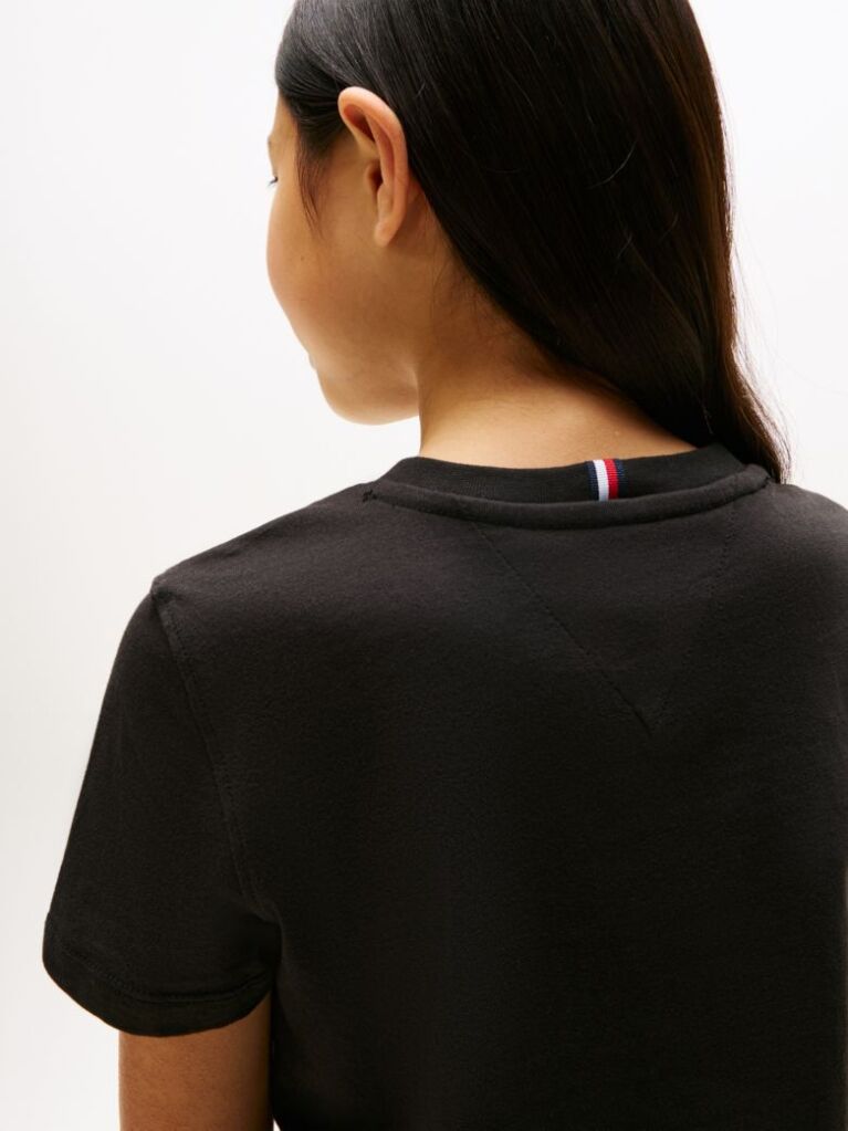 Black Essential Organic Cotton Logo T-Shirt  Kids Unisex