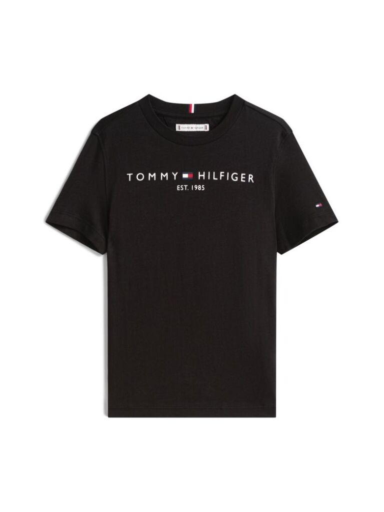 Black Essential Organic Cotton Logo T-Shirt  Kids Unisex