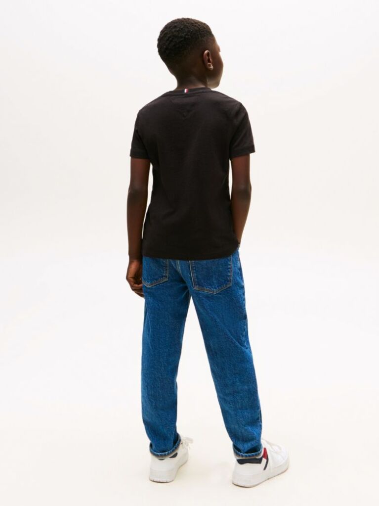 Black Essential Organic Cotton Logo T-Shirt  Kids Unisex