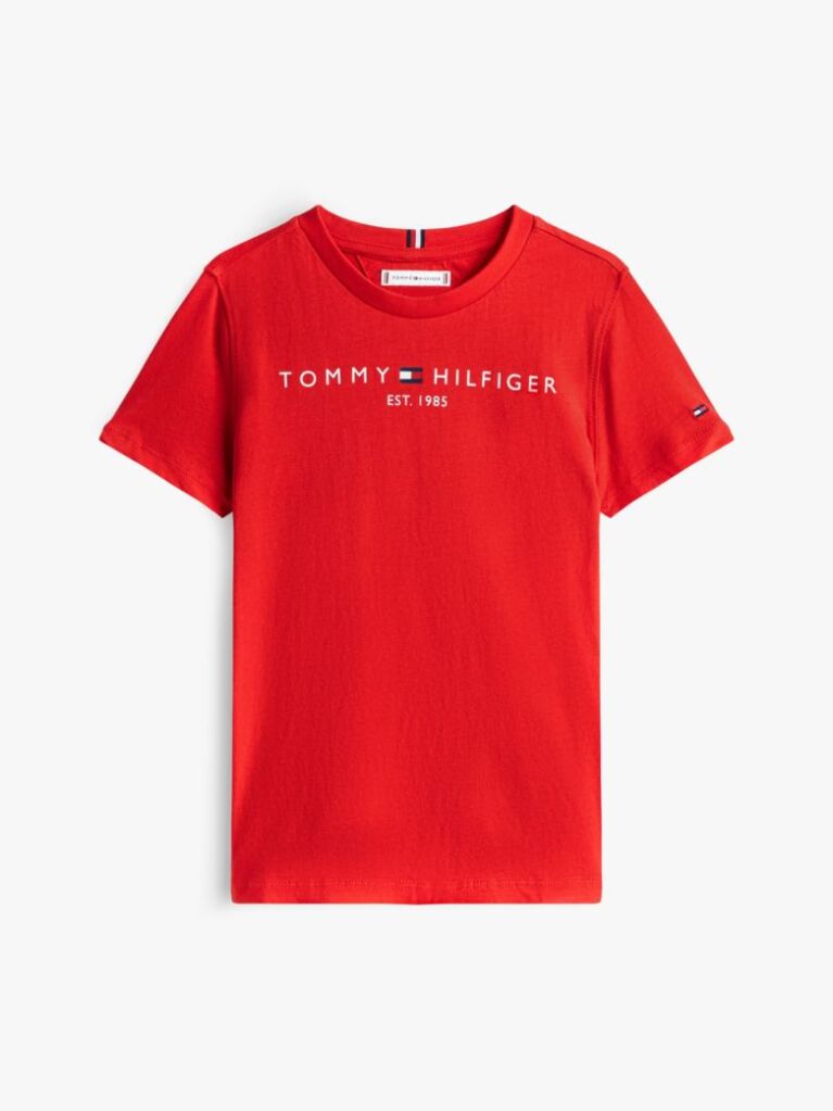 Red Essential Organic Cotton Logo T-Shirt  Kids Unisex