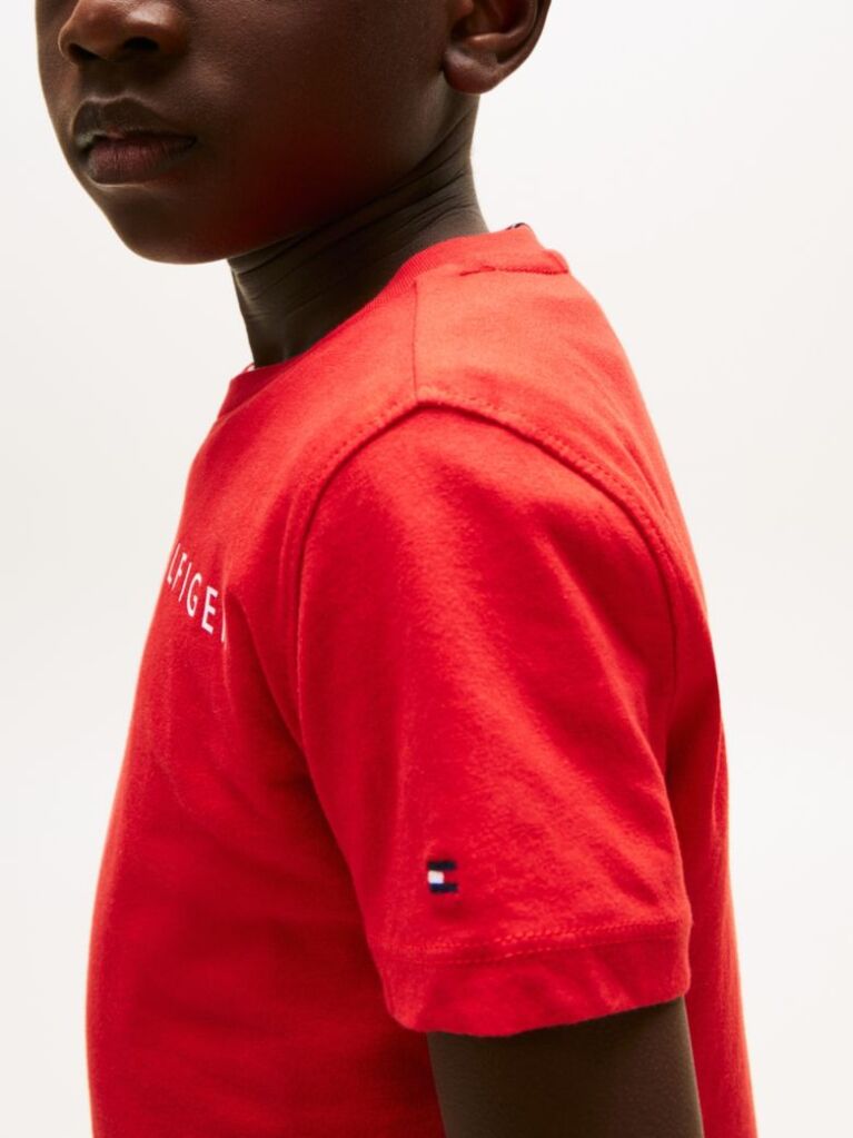 Red Essential Organic Cotton Logo T-Shirt  Kids Unisex