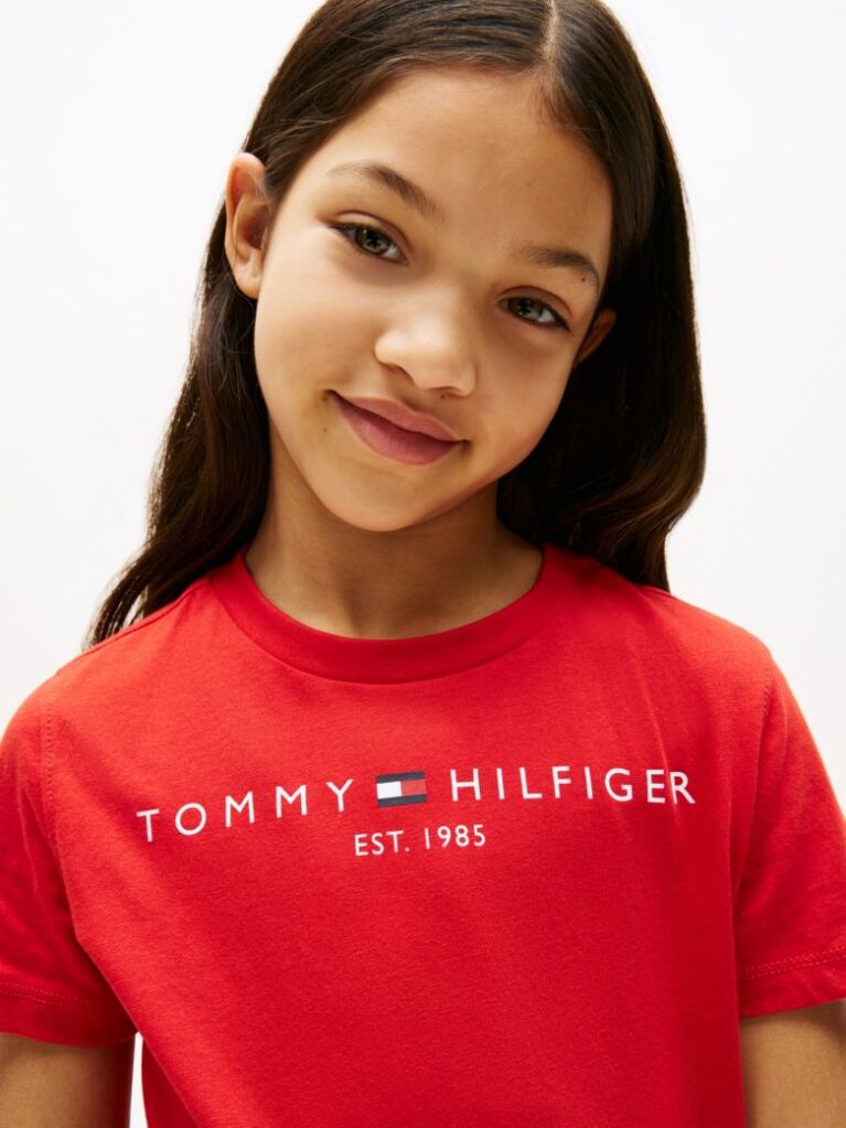 Red Essential Organic Cotton Logo T-Shirt  Kids Unisex