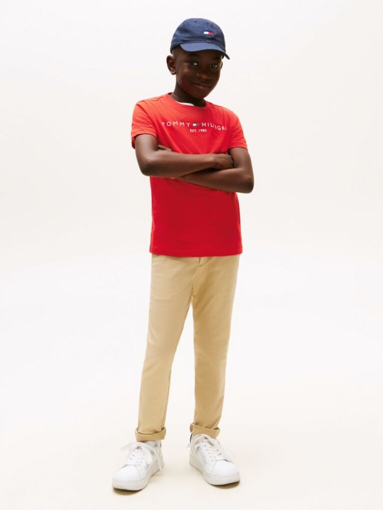 Red Essential Organic Cotton Logo T-Shirt  Kids Unisex