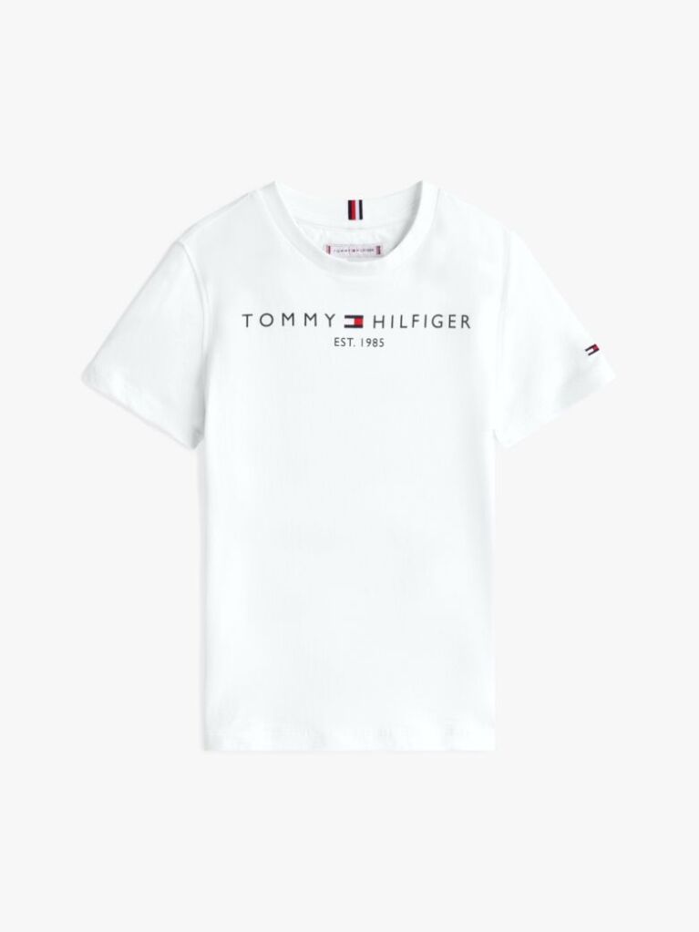 White Essential Organic Cotton Logo T-Shirt  Kids Unisex