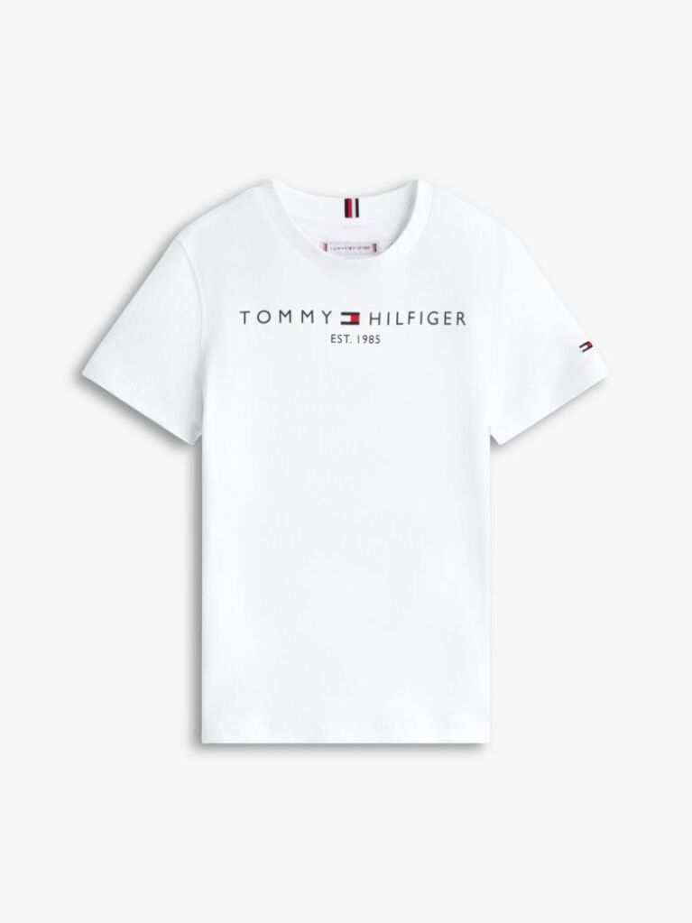 White Essential Organic Cotton Logo T-Shirt  Kids Unisex